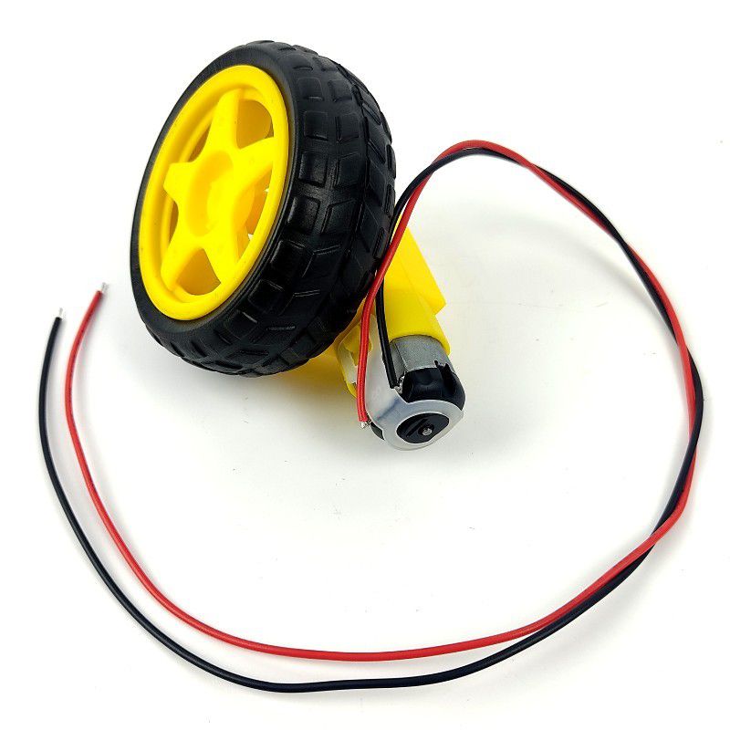 Redüktörlü DC motor ve tekerlek seti