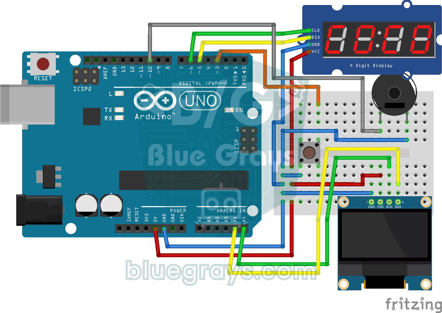 OLED T-Rex Run: Arduino Dinosaur Game 🦖 | BlueGrays